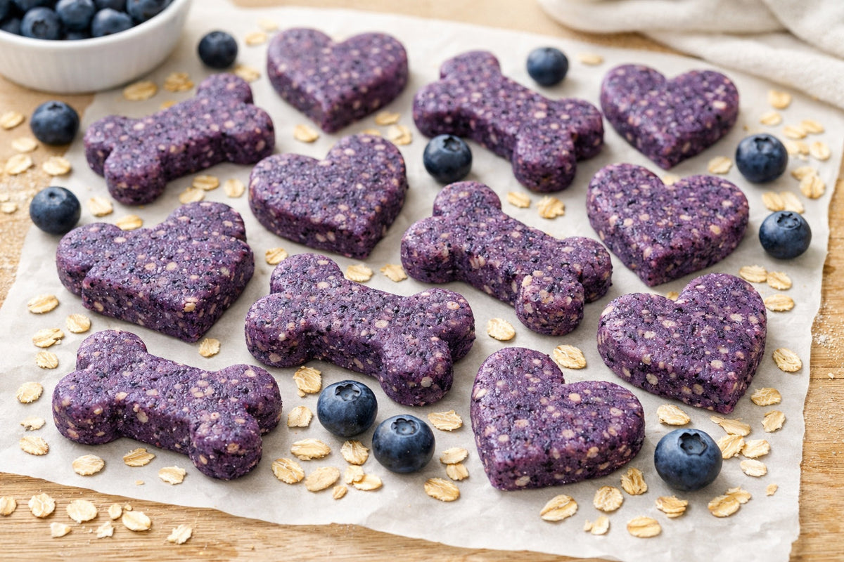 No Bake Blueberry Dog Treats