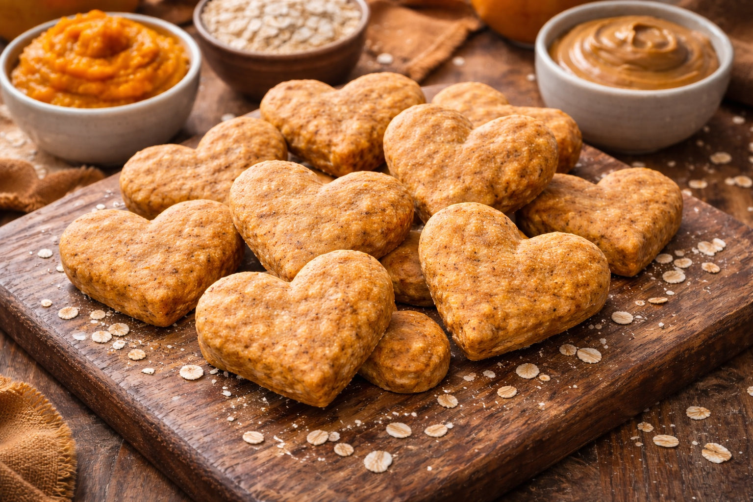 Soft Peanut Butter Pumpkin Dog Treats