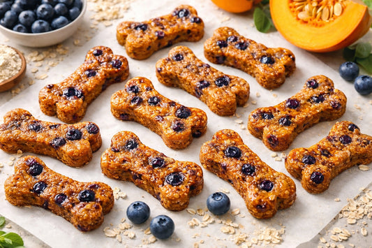 Blueberry Pumpkin Dog Treats Homemade