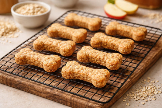 Apple Peanut Butter Oat Dog Treats