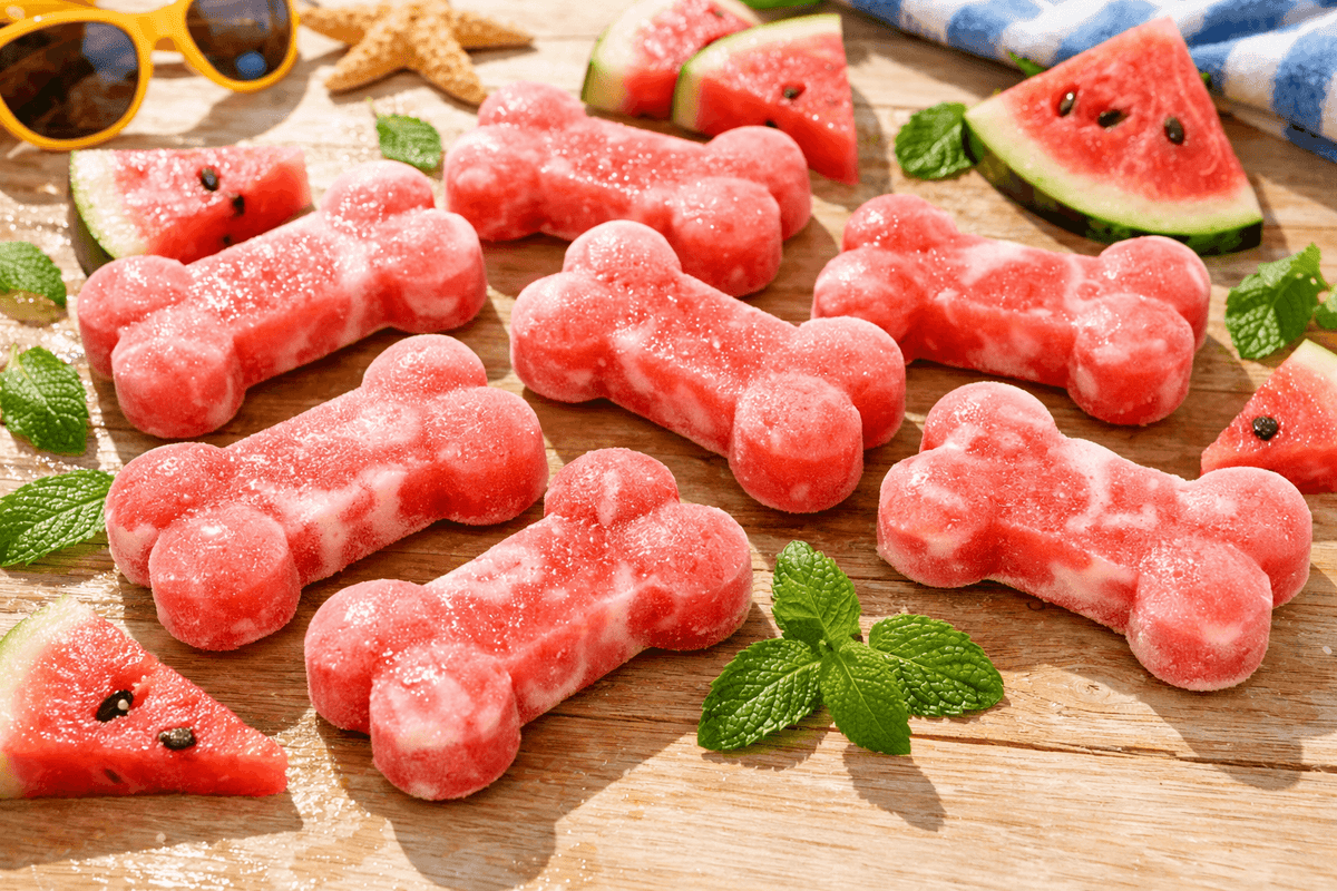 Watermelon Dog Popsicles