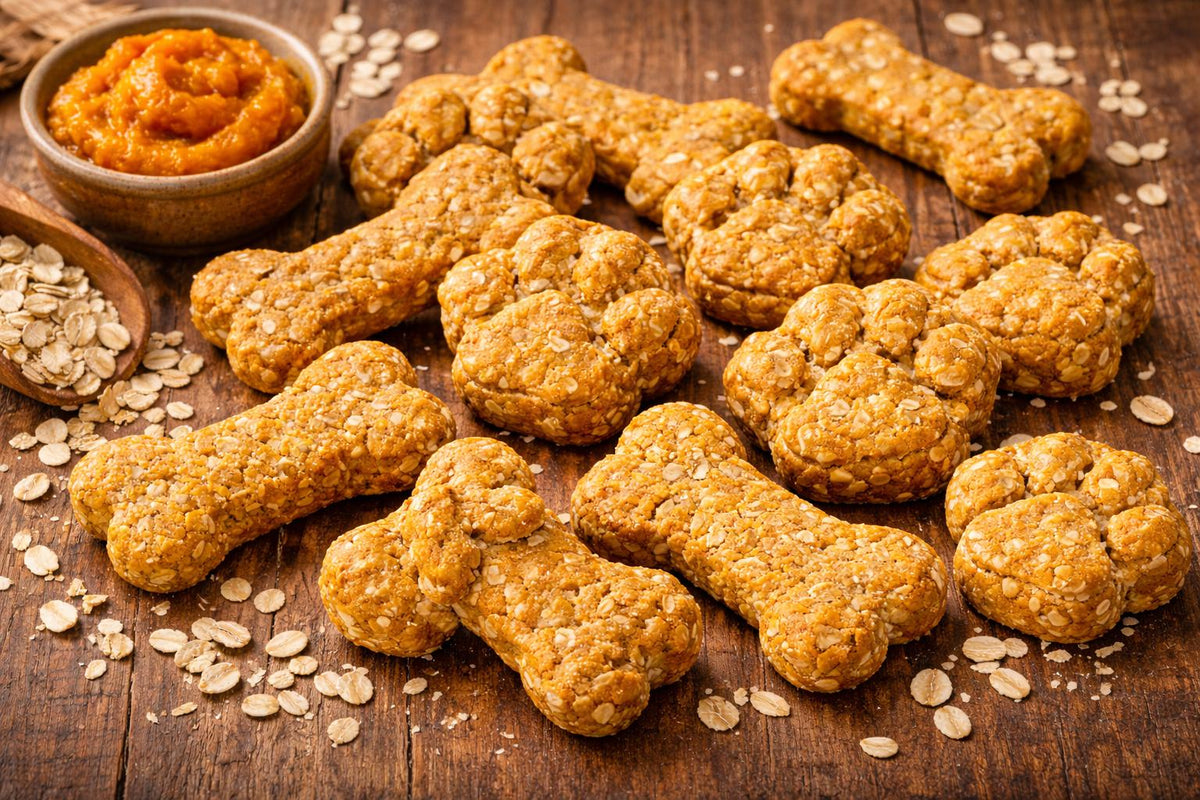 Pumpkin Oats Egg Dog Treats