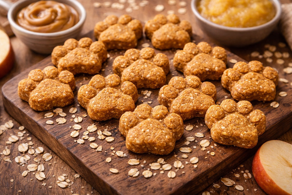 Peanut Butter Applesauce And Oatmeal Dog Treats