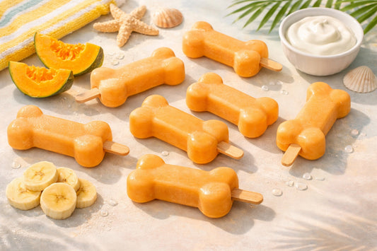 Pumpkin Dog Popsicles