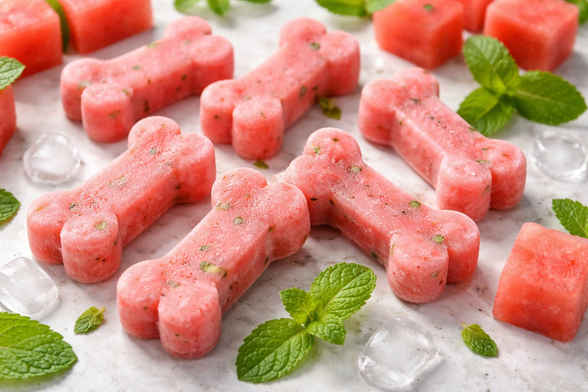 Frozen Watermelon And Mint Dog Treats