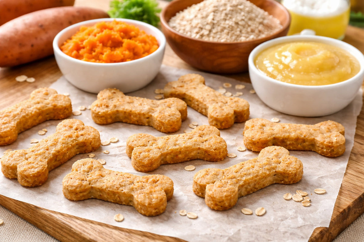 Sweet Potato Applesauce Dog Treats