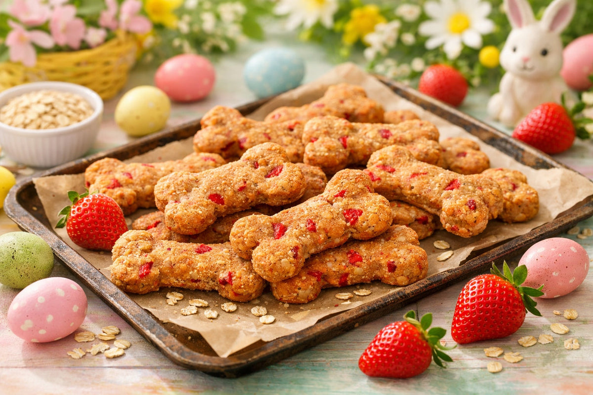 Strawberry Easter Dog Treats