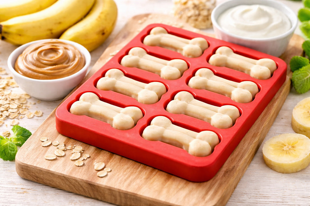 Peanut Butter Banana Yogurt Dog Treat
