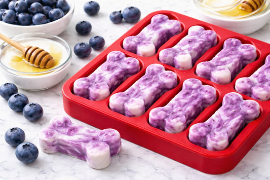 Blueberry Yogurt Swirl Dog Treats