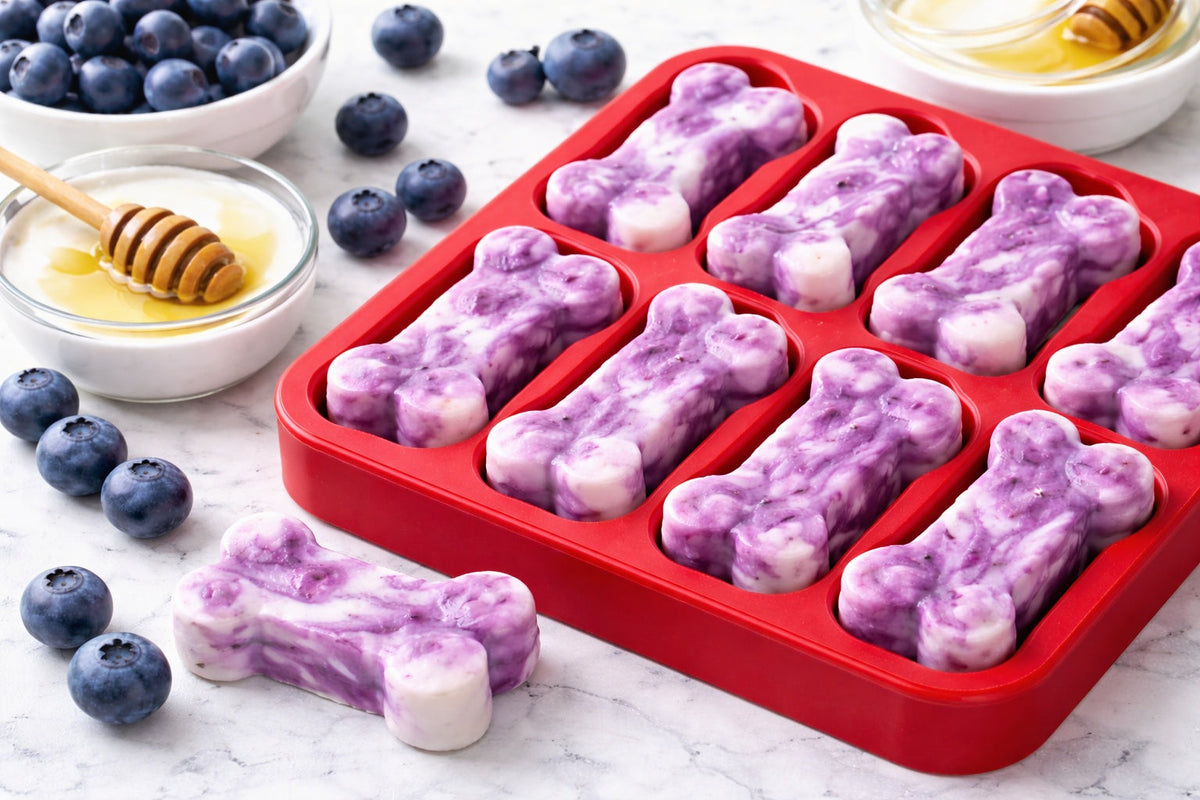 Blueberry Yogurt Swirl Dog Treats