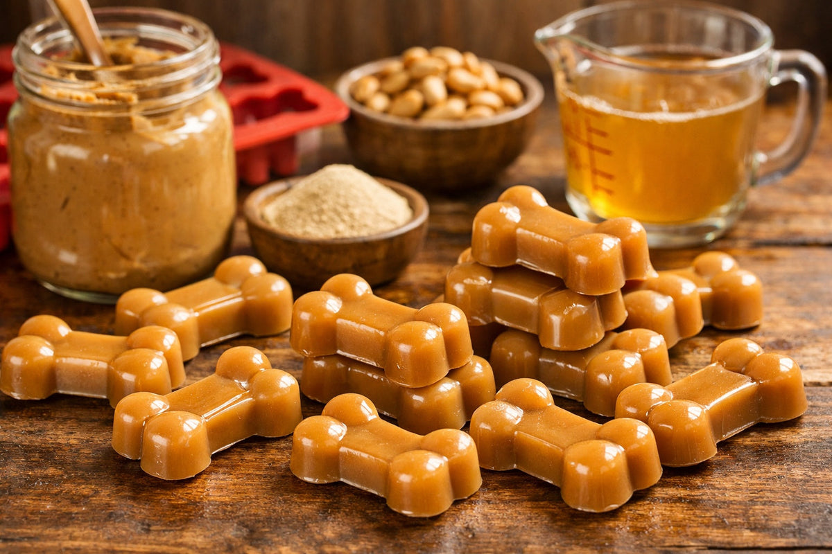 Peanut Butter Gelatin Dog Treats