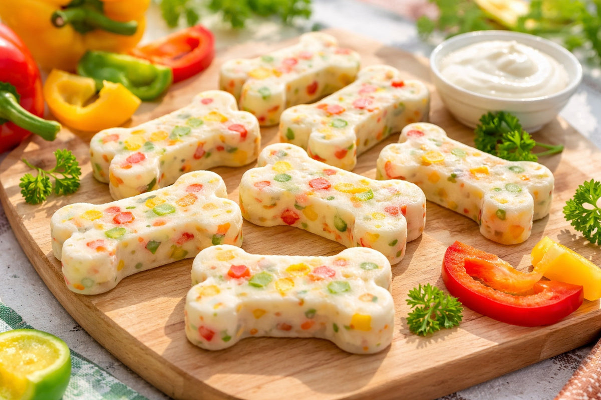 Frozen Bell Pepper Dog Treat
