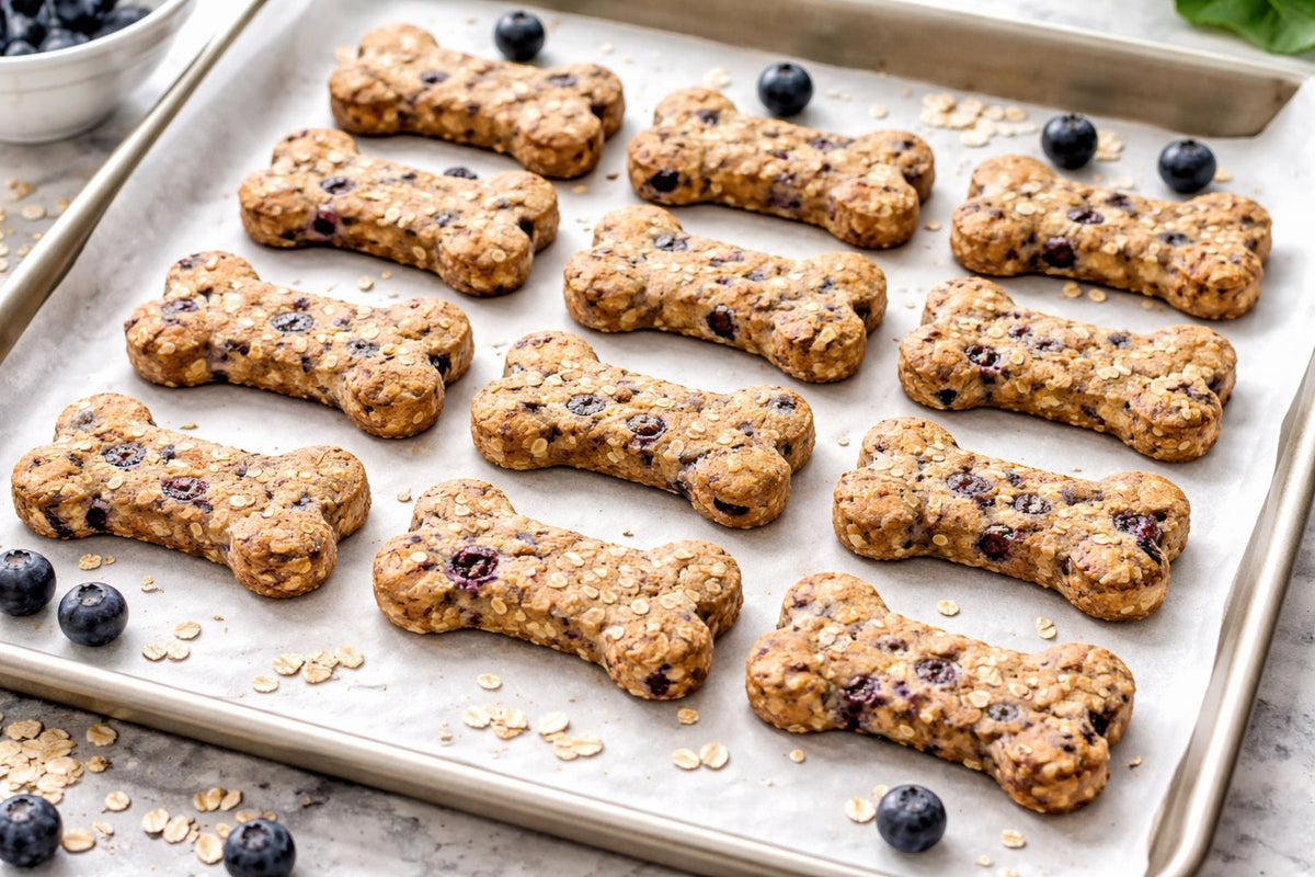 Blueberry And Oats Dog Treats