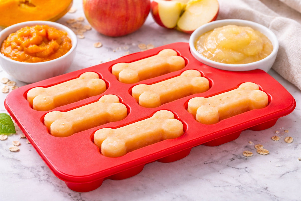 Pumpkin Applesauce Frozen Dog Treats