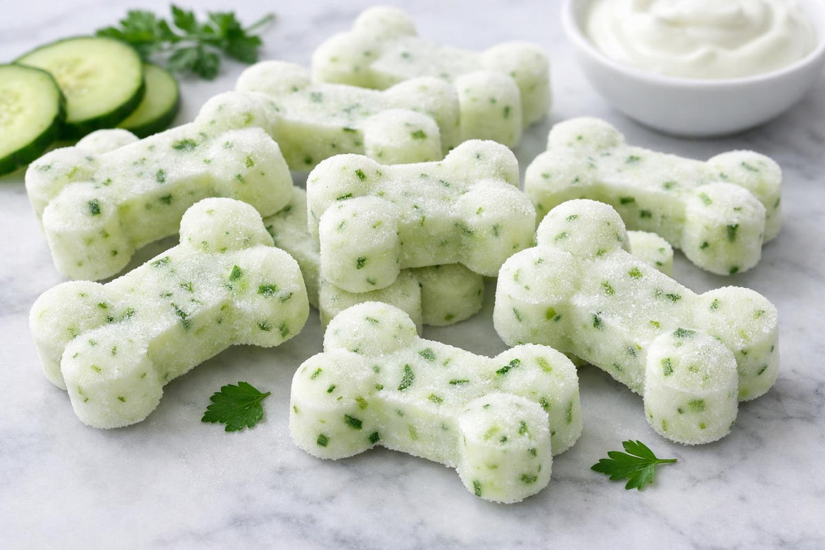 Cucumber Yogurt Dog Treats