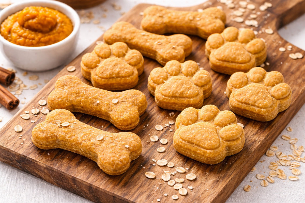 Pumpkin Dog Treats With Oat Flour