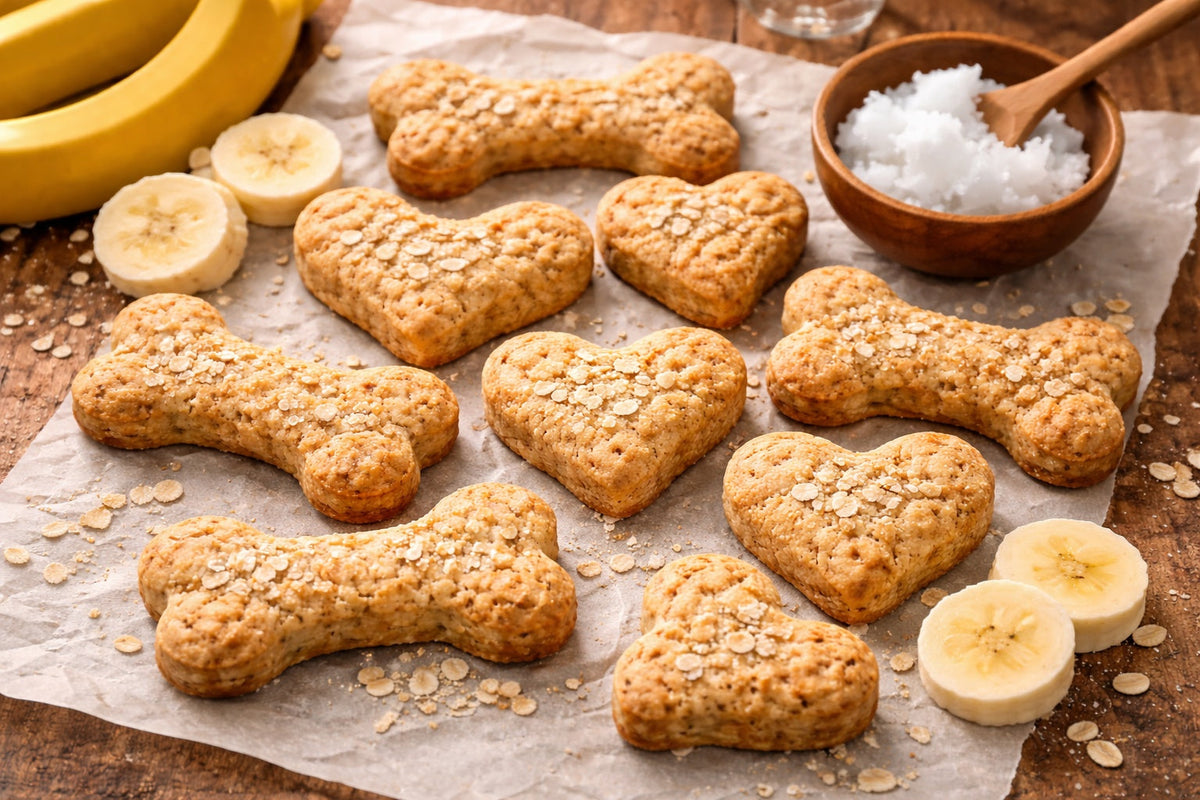 Banana And Coconut Oil Dog Treats