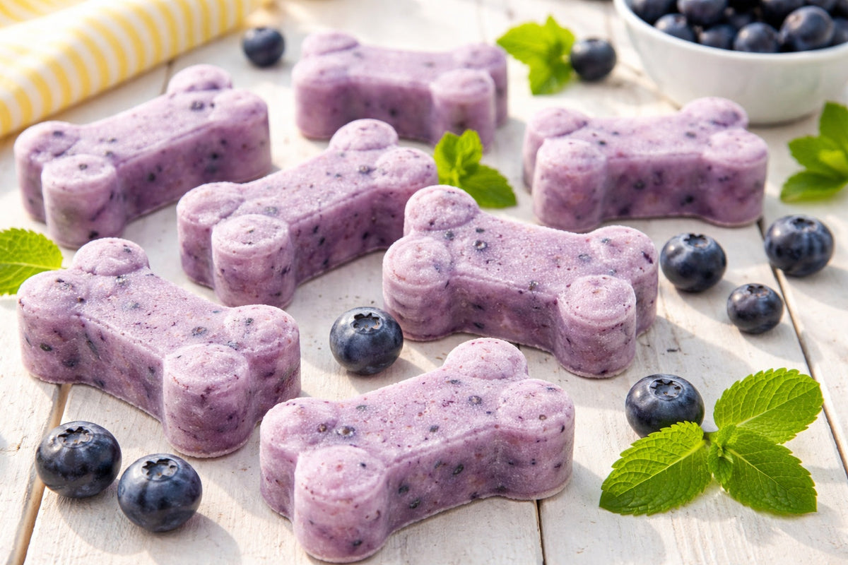 Frozen Blueberry Dog Treat