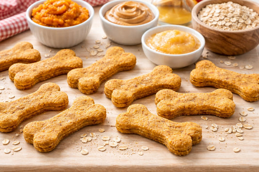 Pumpkin Peanut Butter Applesauce Dog Treats