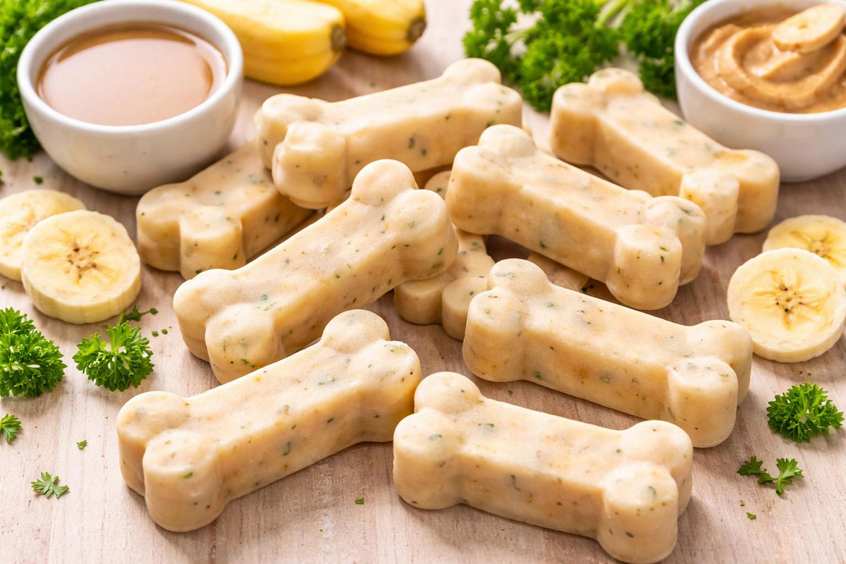 Frozen Dog Treats With Chicken Broth