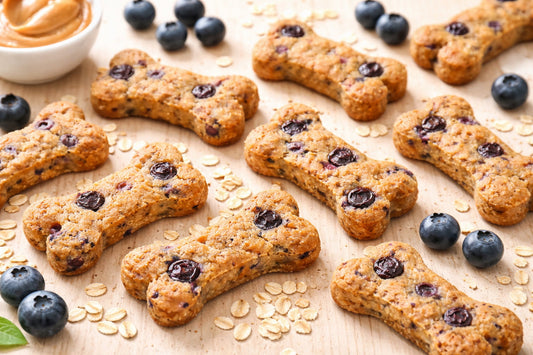 Blueberry And Peanut Butter Dog Treats
