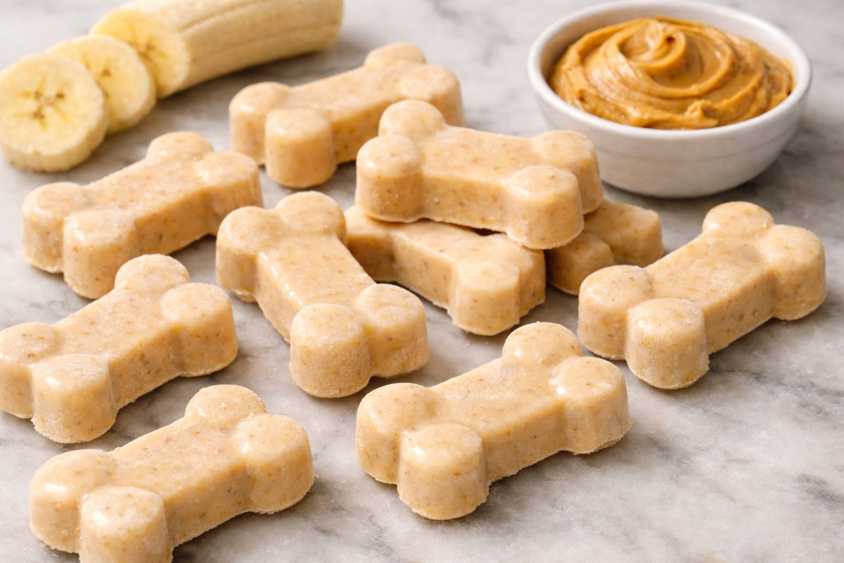 Easy Homemade Frozen Dog Treats With Peanut Butter