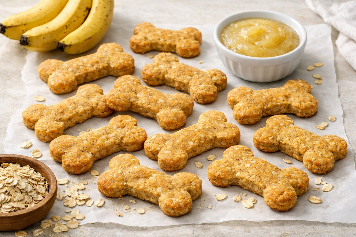Banana Applesauce Dog Treats