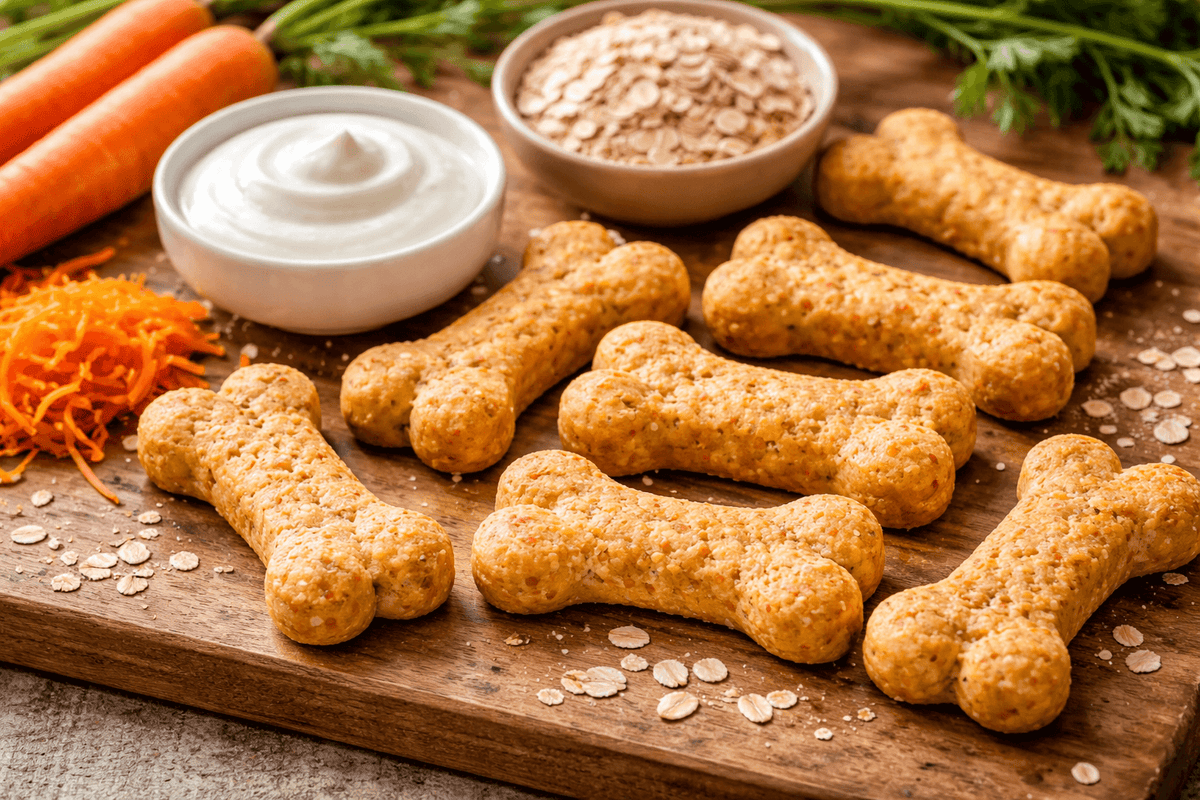 Carrot And Yogurt Dog Treats