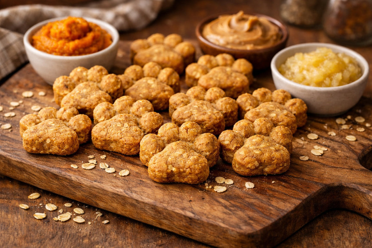 Pumpkin Peanut Butter And Applesauce Dog Treats