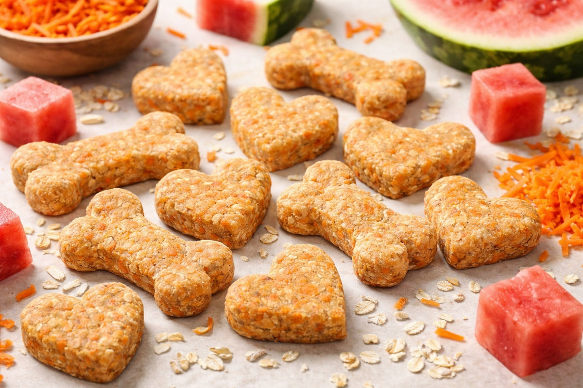 Watermelon Carrot Dog Treats