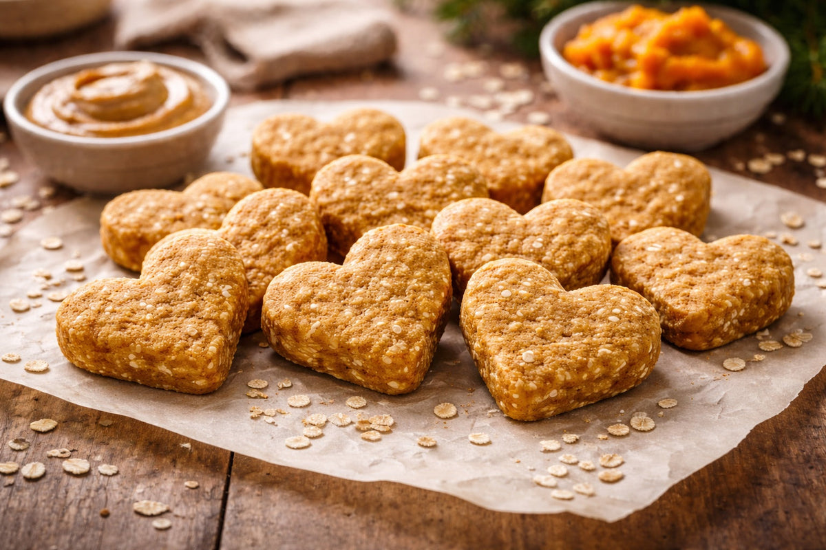 No Flour Pumpkin And Peanut Butter Dog Treats