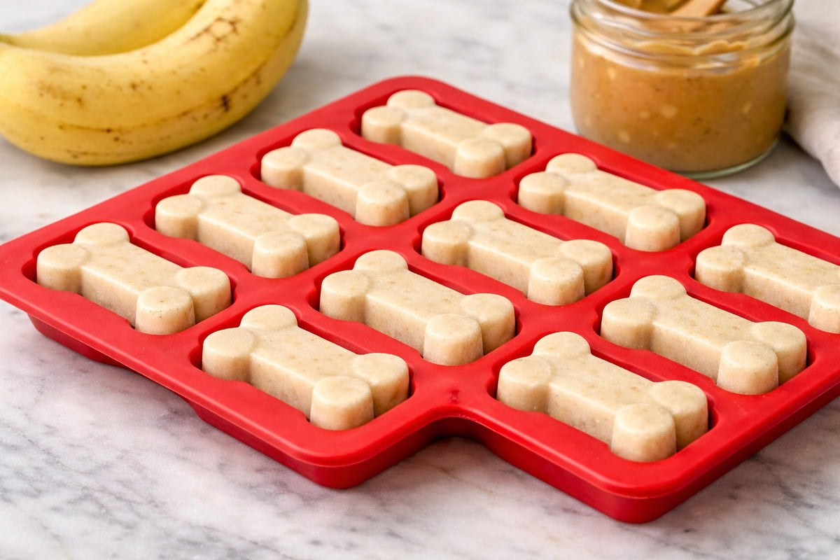 Peanut Butter And Banana Frozen Dog Treat