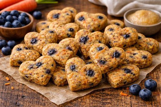 Homemade Carrot And Blueberry Dog Treats