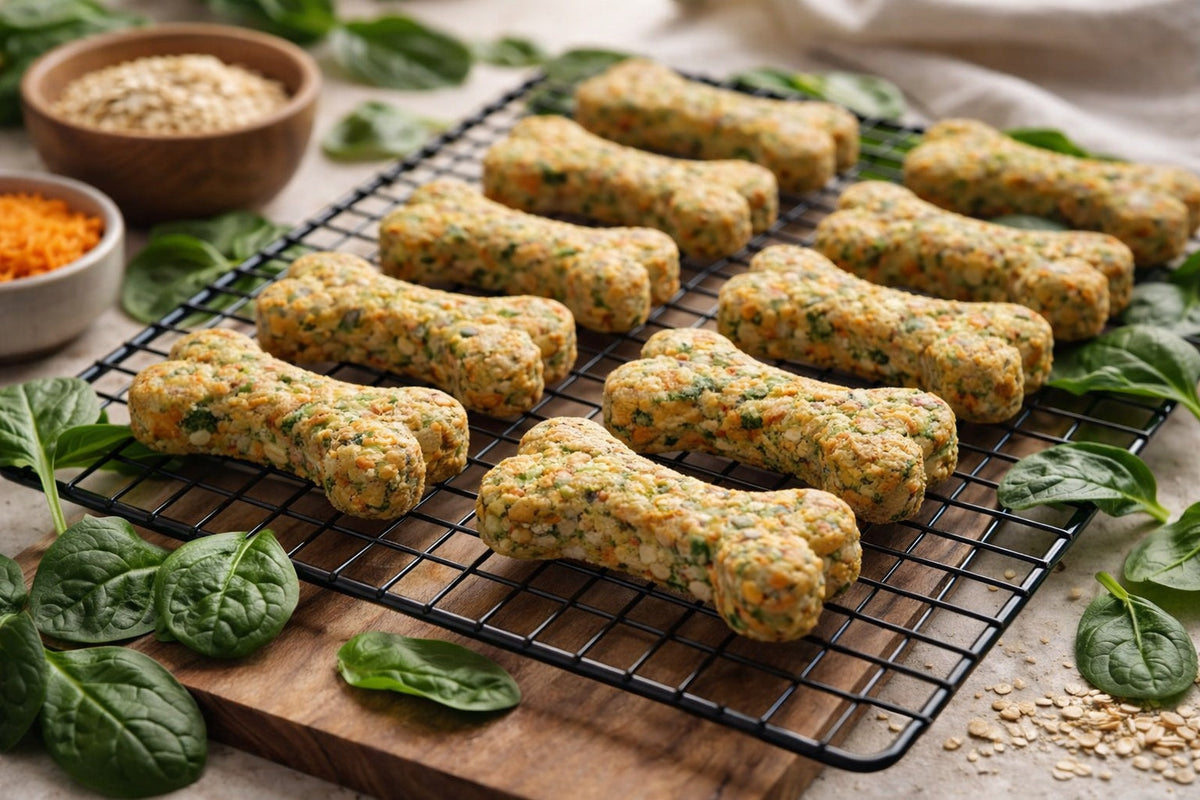 Spinach Apple Carrot Dog Treats