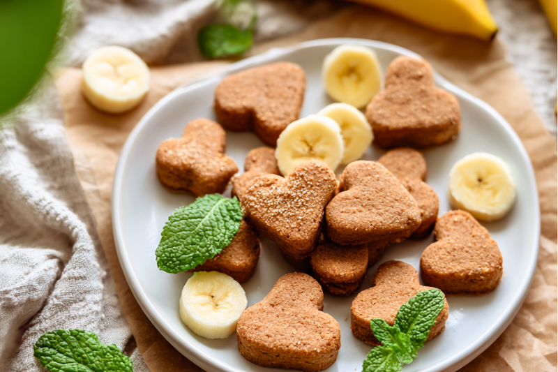 Peanut Butter, Banana and Oats Dog Treats