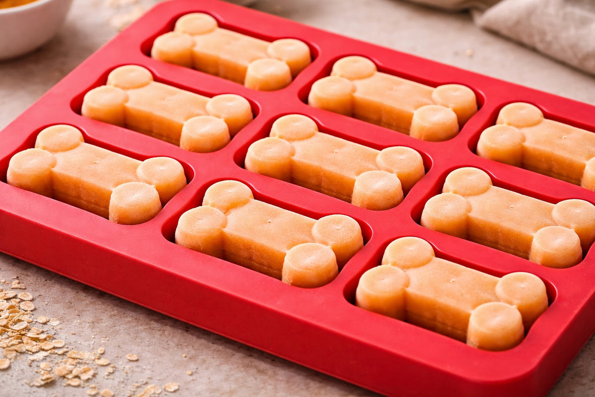 Pumpkin Apple Frozen Dog Treats (No-Bake Homemade Dog Treat )