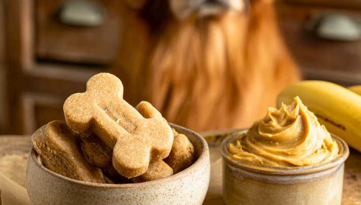 Easy Dog Treats Banana Peanut Butter