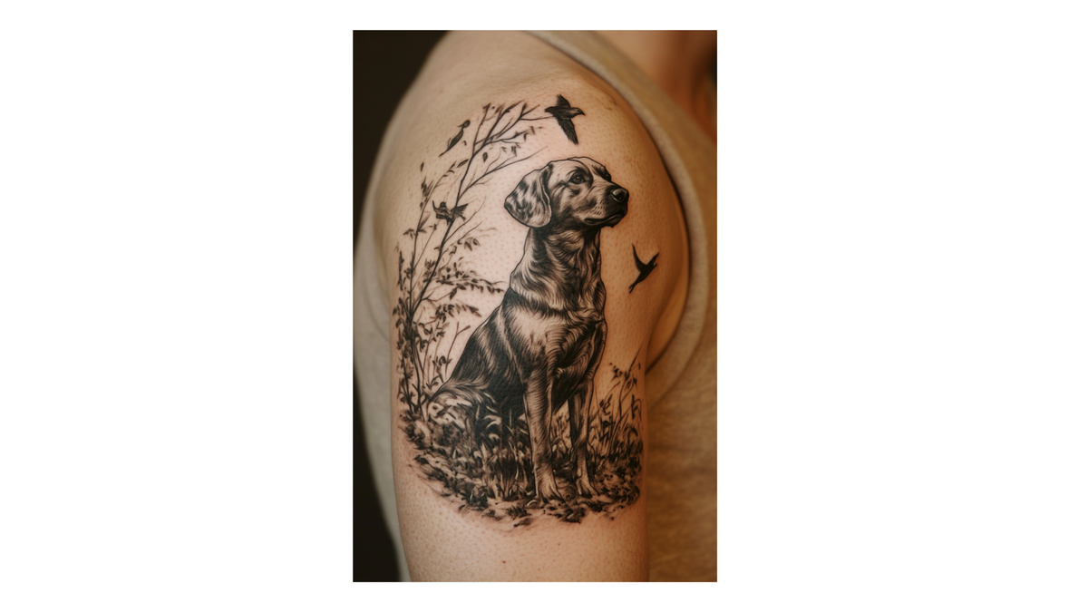 20 Hunting Dog Memorial Tattoo Ideas