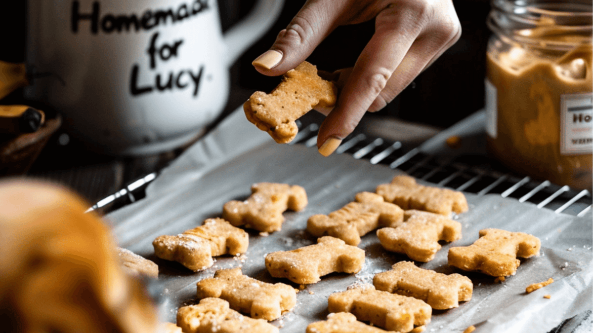 Dog Treats with Banana, Peanut Butter and Oats