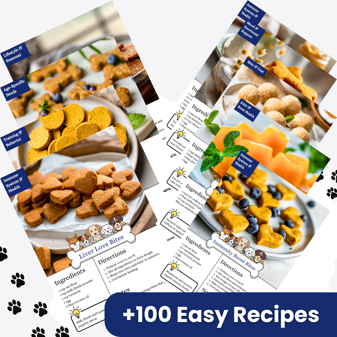 100+ Homemade Dog Treats Cookbook (Digital Download)