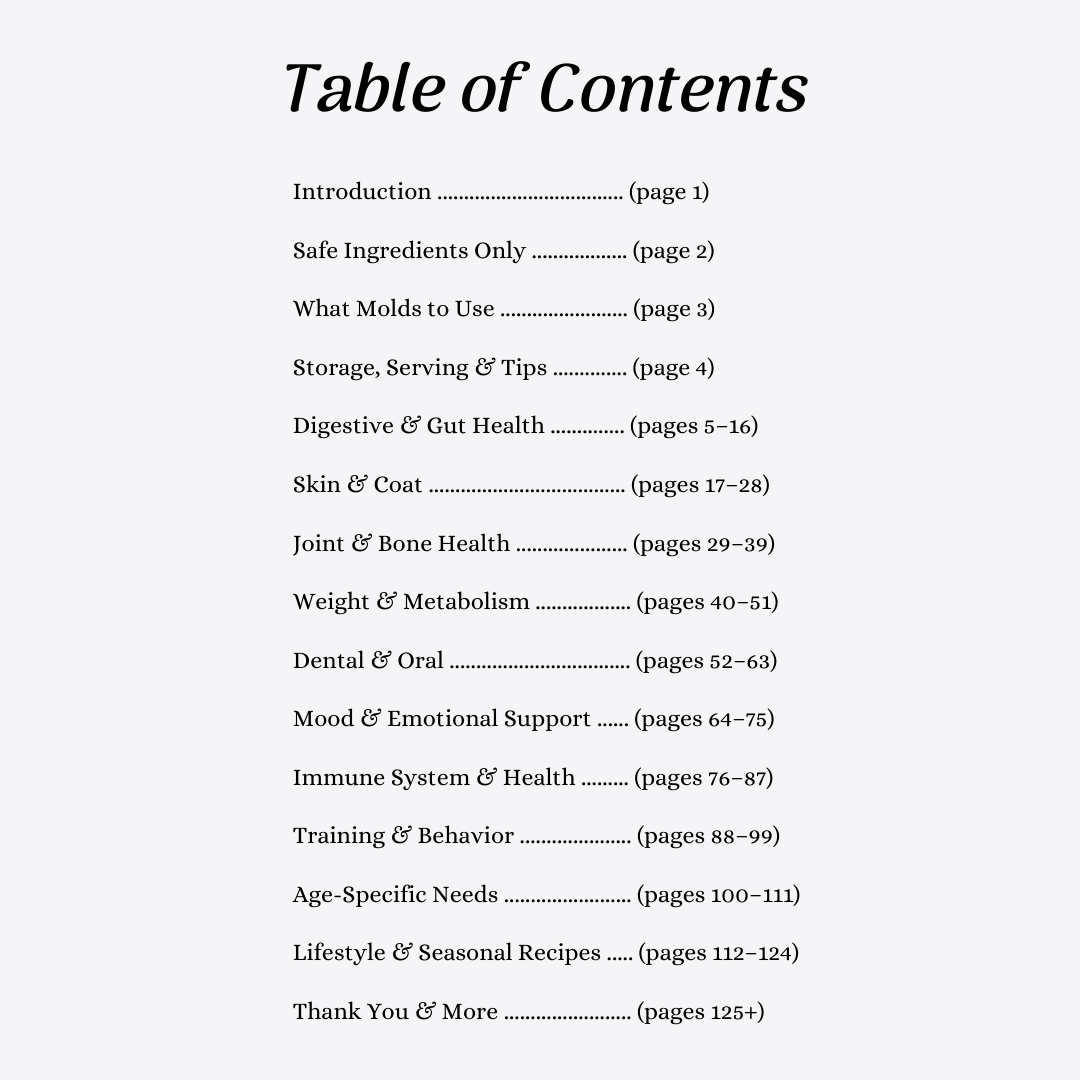 100+ Homemade Dog Treats Cookbook (Digital Download)