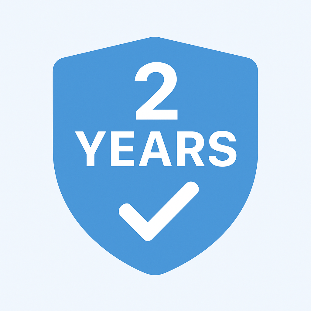 Free Repairs & Replacements for 2 Years